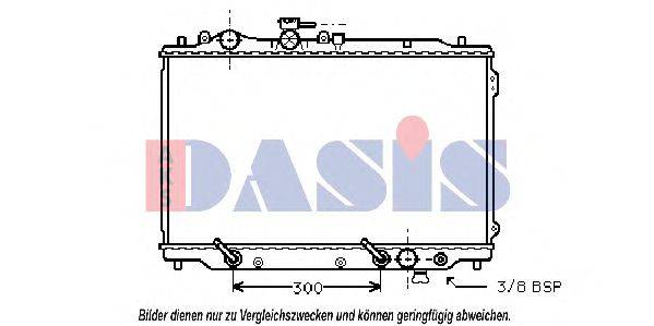 AKS DASIS 110025N Радіатор, охолодження двигуна