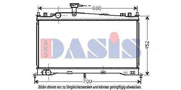 AKS DASIS 110033N Радіатор, охолодження двигуна