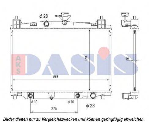 AKS DASIS 110064N Радіатор, охолодження двигуна