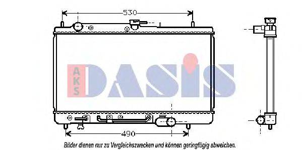 AKS DASIS 110520N Радіатор, охолодження двигуна