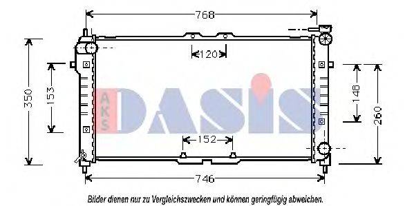 AKS DASIS 110900N Радіатор, охолодження двигуна