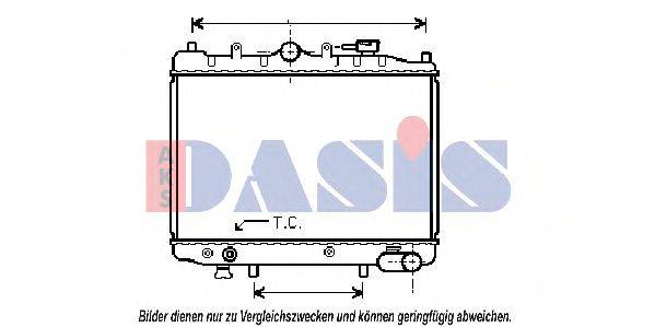 AKS DASIS 110980N Радіатор, охолодження двигуна