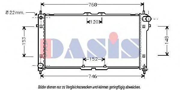 AKS DASIS 110990N Радіатор, охолодження двигуна