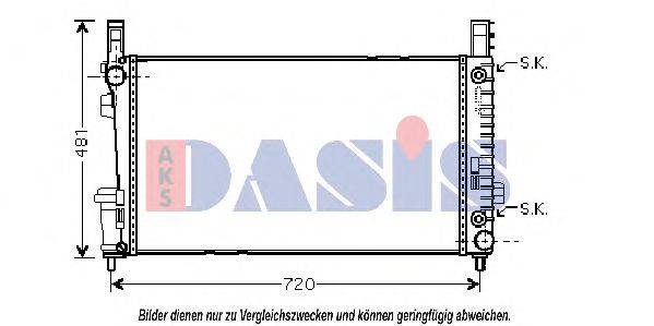 AKS DASIS 120071N Радіатор, охолодження двигуна