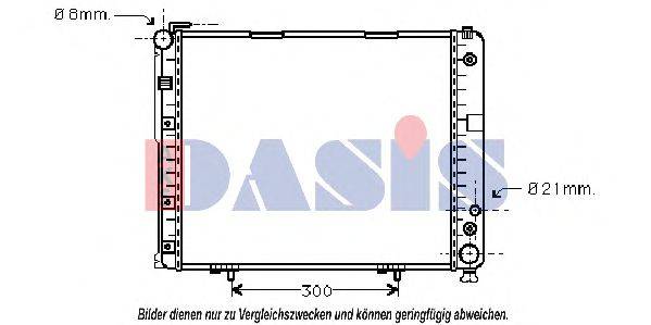 AKS DASIS 120530N Радіатор, охолодження двигуна