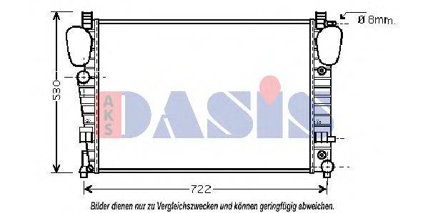 AKS DASIS 122013N Радіатор, охолодження двигуна