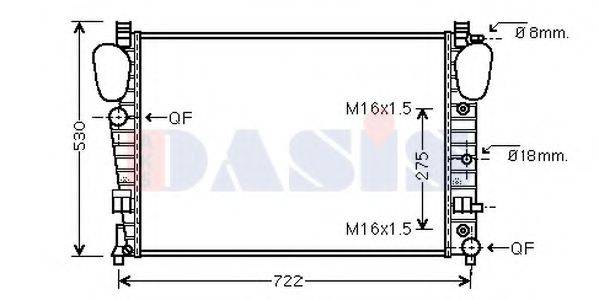 AKS DASIS 122890N Радіатор, охолодження двигуна