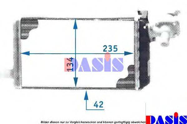 AKS DASIS 129300N Теплообмінник, опалення салону