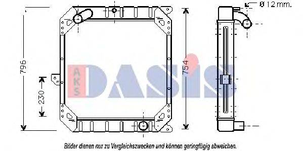 AKS DASIS 131340N Радіатор, охолодження двигуна