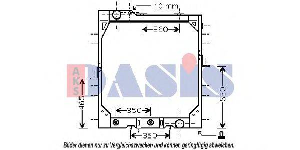 AKS DASIS 131450N Радіатор, охолодження двигуна