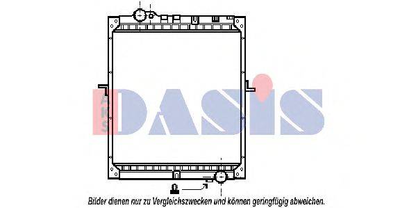 AKS DASIS 134250N Радіатор, охолодження двигуна