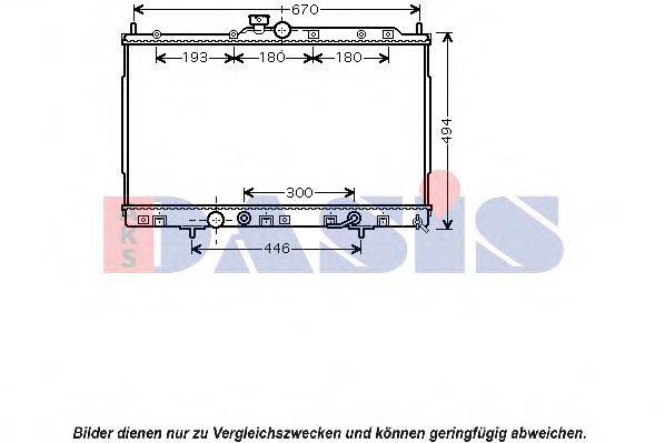 AKS DASIS 140006N Радіатор, охолодження двигуна