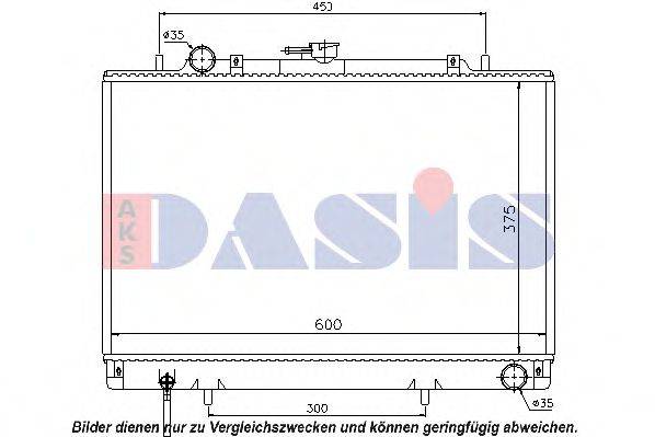 AKS DASIS 140008N Радіатор, охолодження двигуна