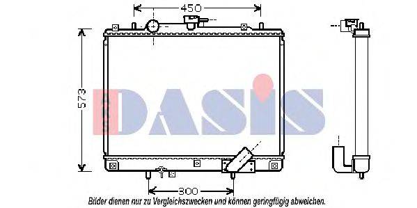 AKS DASIS 140017N Радіатор, охолодження двигуна