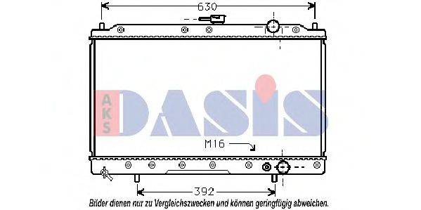 AKS DASIS 140027N Радіатор, охолодження двигуна