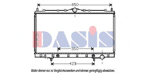 AKS DASIS 140058N Радіатор, охолодження двигуна