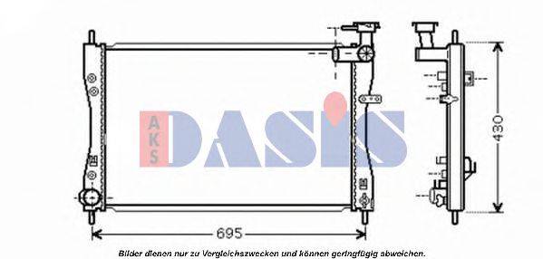 AKS DASIS 140079N Радіатор, охолодження двигуна