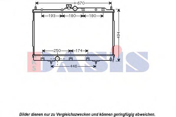 AKS DASIS 140082N Радіатор, охолодження двигуна