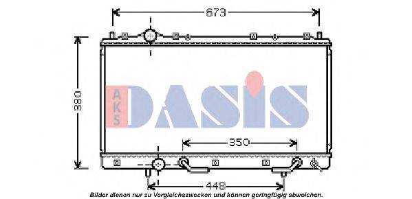 AKS DASIS 140087N Радіатор, охолодження двигуна