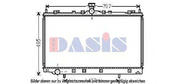 AKS DASIS 140097N Радіатор, охолодження двигуна