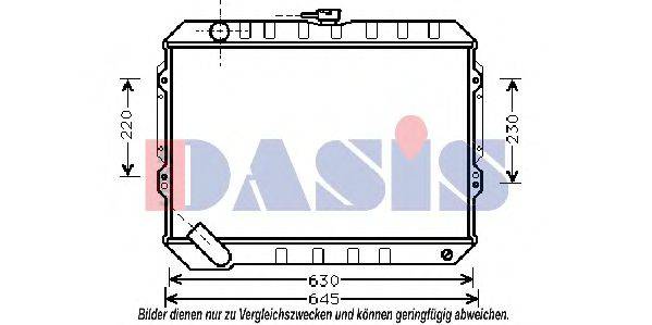 AKS DASIS 140370N Радіатор, охолодження двигуна