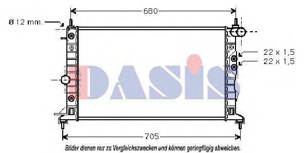 AKS DASIS 150890N Радіатор, охолодження двигуна