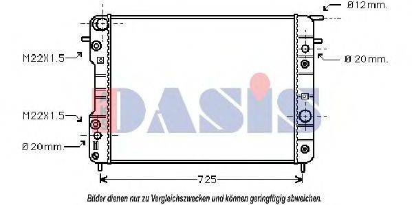 AKS DASIS 151210N Радіатор, охолодження двигуна