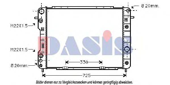 AKS DASIS 151250N Радіатор, охолодження двигуна