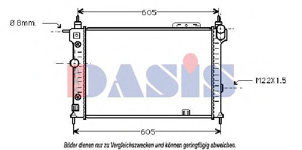 AKS DASIS 151460N Радіатор, охолодження двигуна