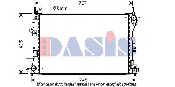 AKS DASIS 152013N Радіатор, охолодження двигуна