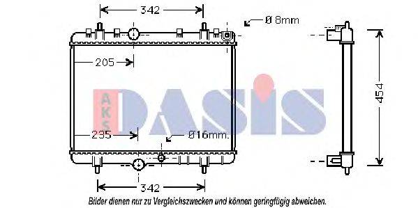 AKS DASIS 160013N Радіатор, охолодження двигуна