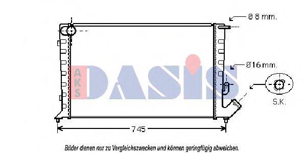 AKS DASIS 160035N Радіатор, охолодження двигуна