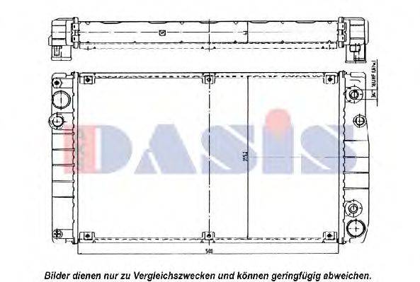 AKS DASIS 170160N Радіатор, охолодження двигуна