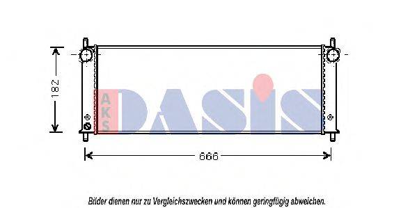 AKS DASIS 172003N Радіатор, охолодження двигуна