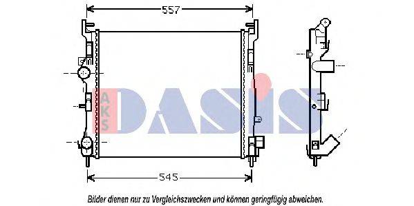 AKS DASIS 180058N Радіатор, охолодження двигуна