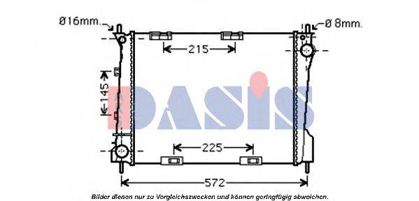 AKS DASIS 180061N Радіатор, охолодження двигуна