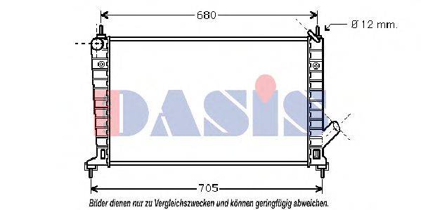 AKS DASIS 190002N Радіатор, охолодження двигуна