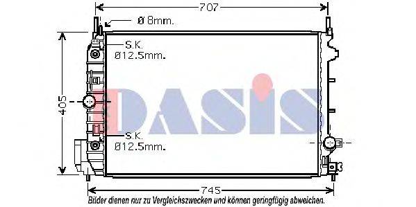 AKS DASIS 190013N Радіатор, охолодження двигуна