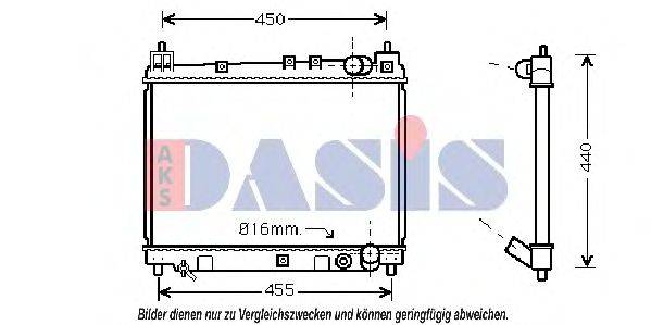 AKS DASIS 210029N Радіатор, охолодження двигуна