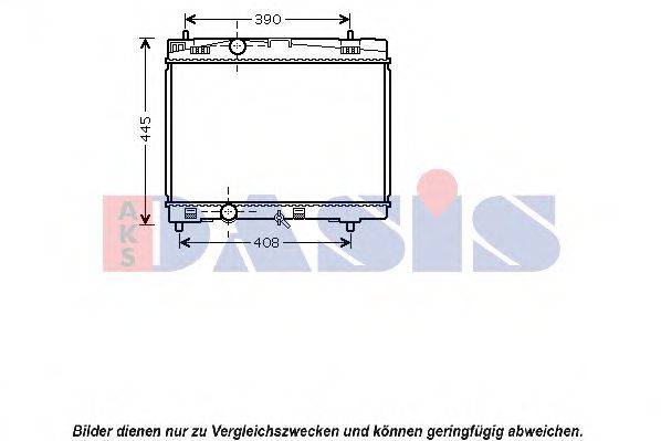 AKS DASIS 210062N Радіатор, охолодження двигуна