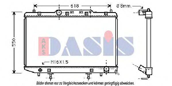 AKS DASIS 210074N Радіатор, охолодження двигуна