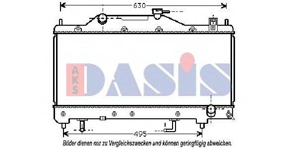 AKS DASIS 210091N Радіатор, охолодження двигуна