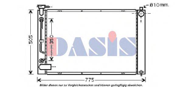 AKS DASIS 210134N Радіатор, охолодження двигуна