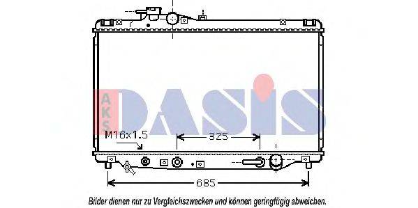 AKS DASIS 210137N Радіатор, охолодження двигуна