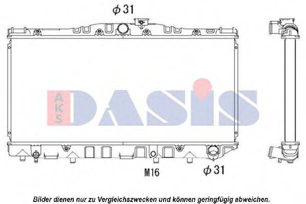 AKS DASIS 210320N Радіатор, охолодження двигуна