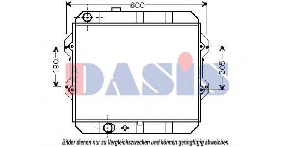 AKS DASIS 212002N Радіатор, охолодження двигуна