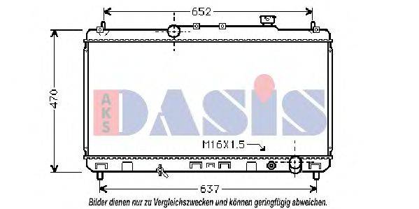 AKS DASIS 219071N Радіатор, охолодження двигуна