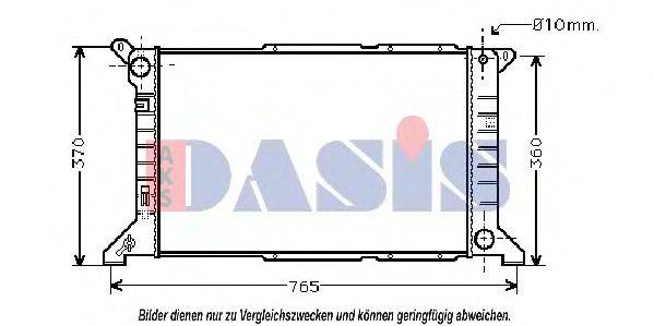 AKS DASIS 250270N Радіатор, охолодження двигуна