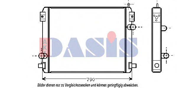 AKS DASIS 280010N Радіатор, охолодження двигуна