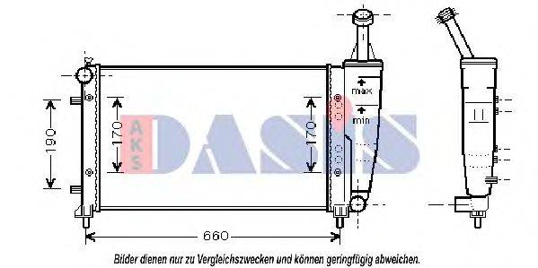 AKS DASIS 300005N Радіатор, охолодження двигуна